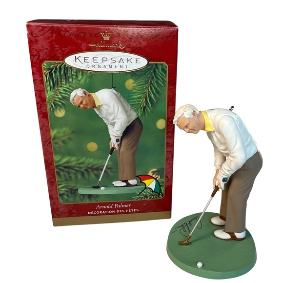 Hallmark Keepsake Ornament Arnold Palmer Golfer Putting 2000 VTG Collectible - Picture 1 of 5